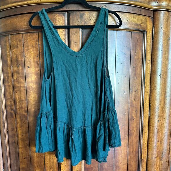 Free People Intimately Say it With a Layer Tank Tunic Teal Green S - Picture 2 of 12